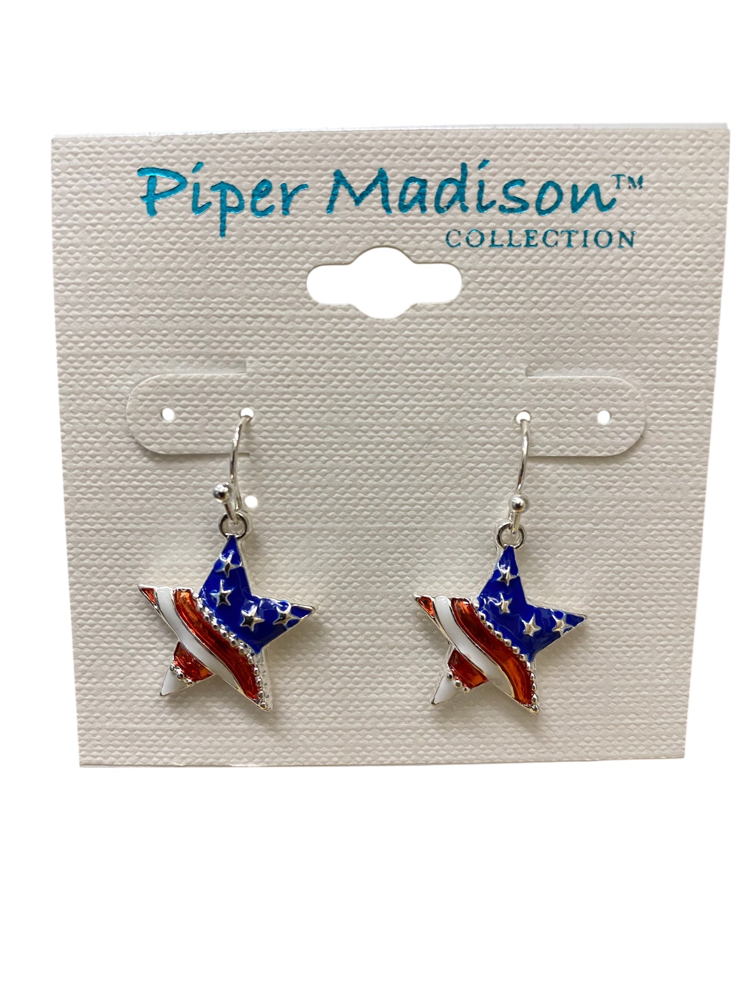 Patriotic Flag Star Earings