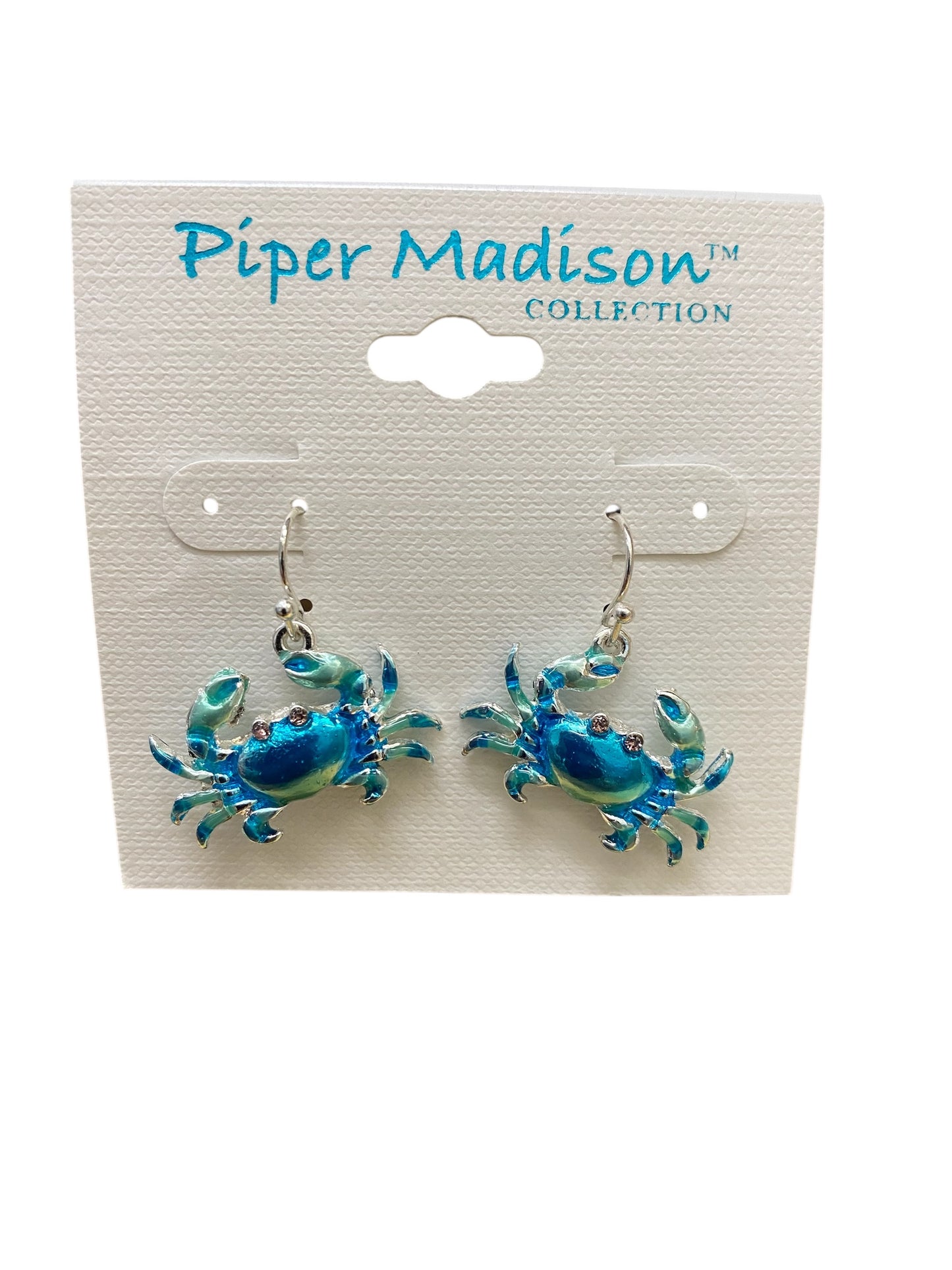 Blue Crab Earrings