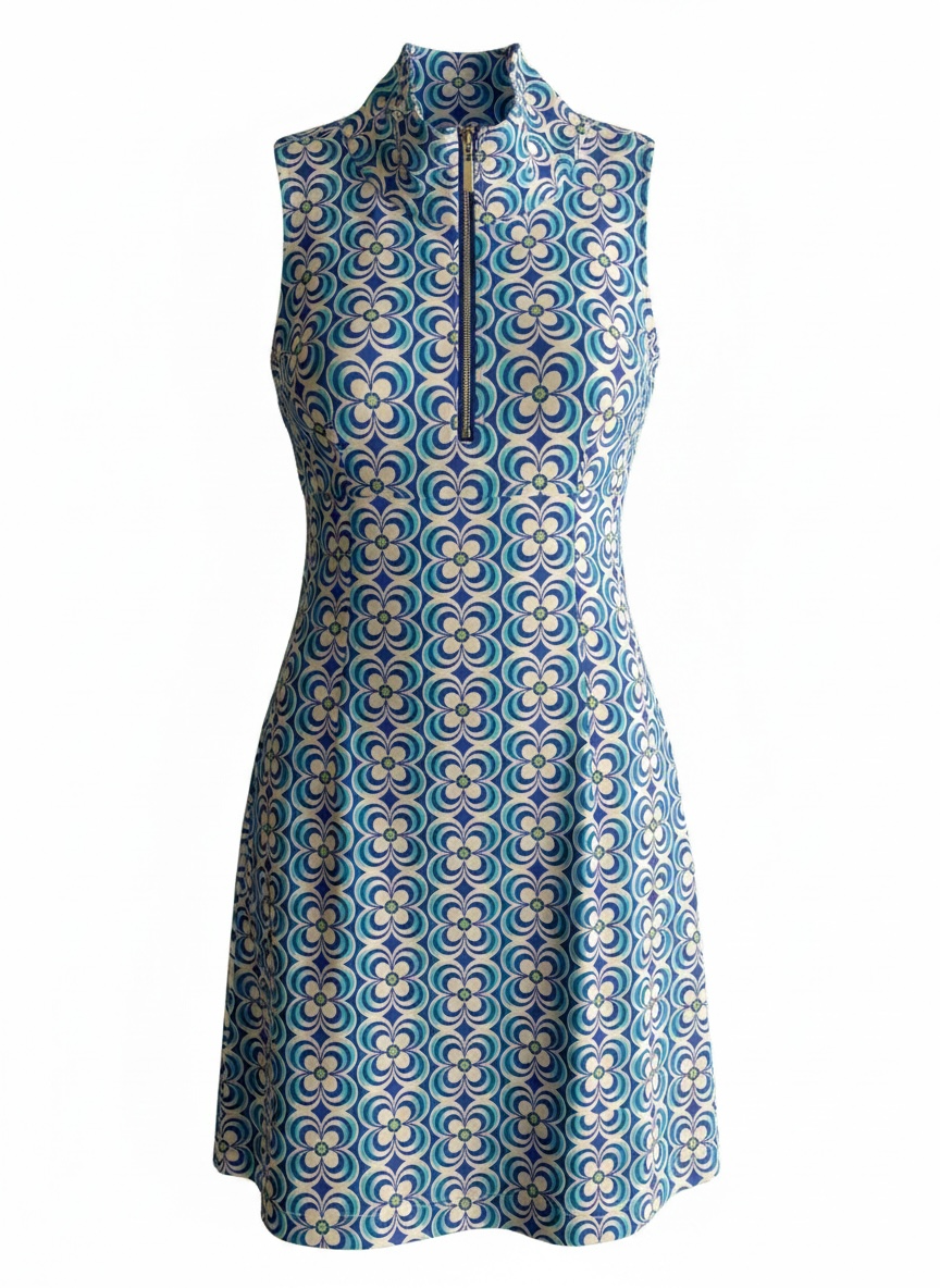 Sleeveless Zip Swing Dress-DGPT