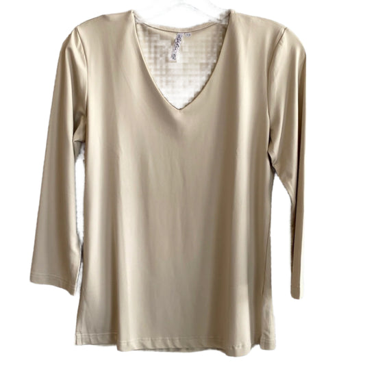 3/4 Sleeve V-Neck Top-Stone