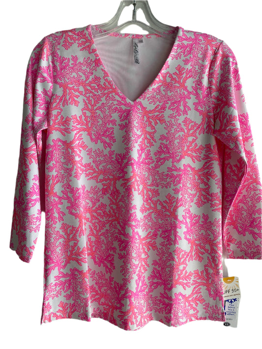 3/4 Sleeve  V Neck Top-CRCO