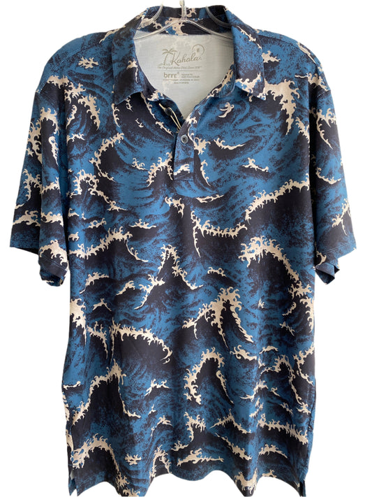 Nami Kaze Knit Polo-Navy