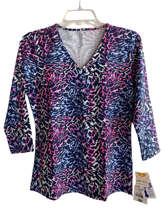 3/4 Sleeve  V Neck Top-AMLT