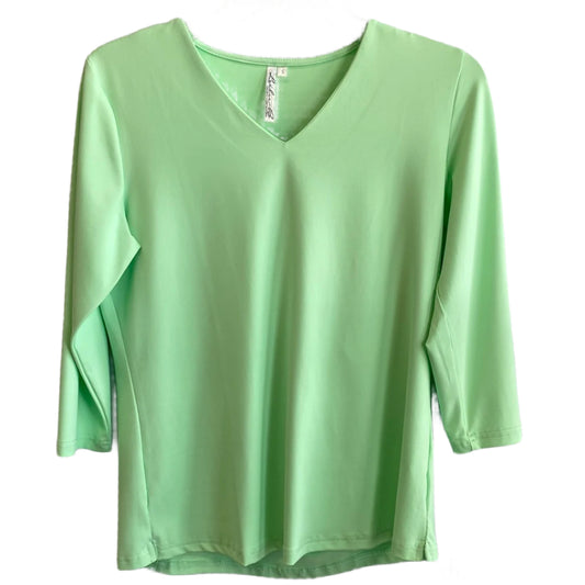 3/4 Sleeve V-Neck Top-LMCL