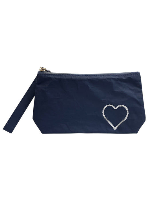 Wristlet-Navy/White Rope Heart