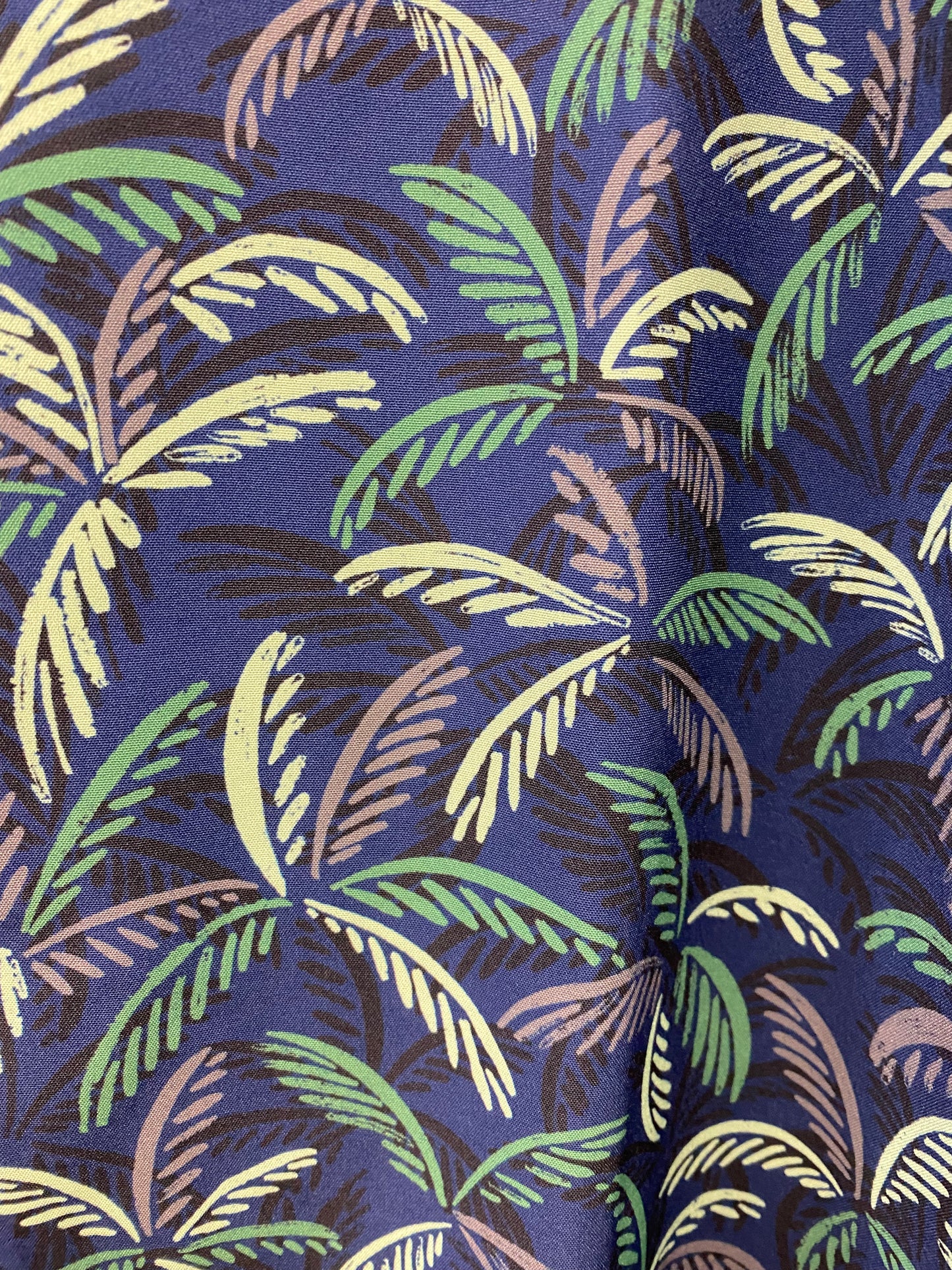 Palm Lines SS Shirt-Navy