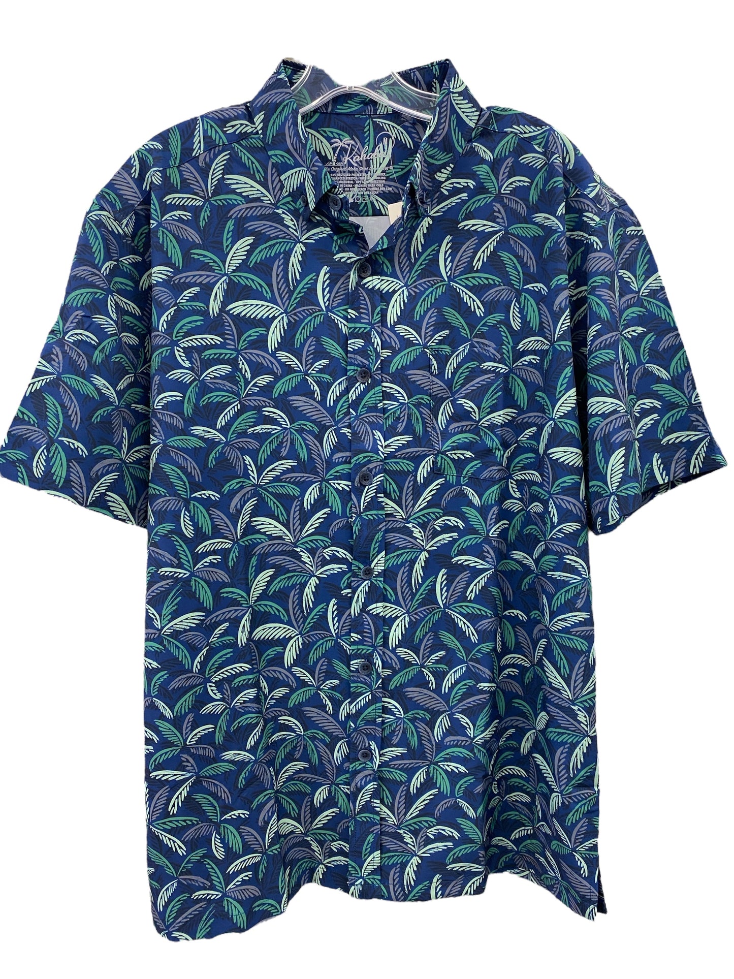 Palm Lines SS Shirt-Navy
