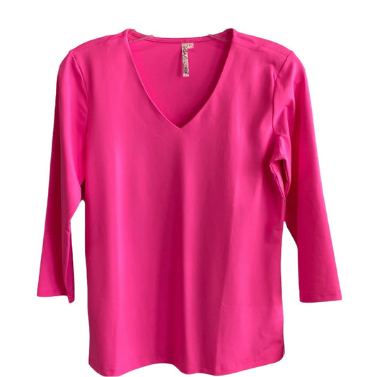 3/4 Sleeve V-Neck Top-BHP